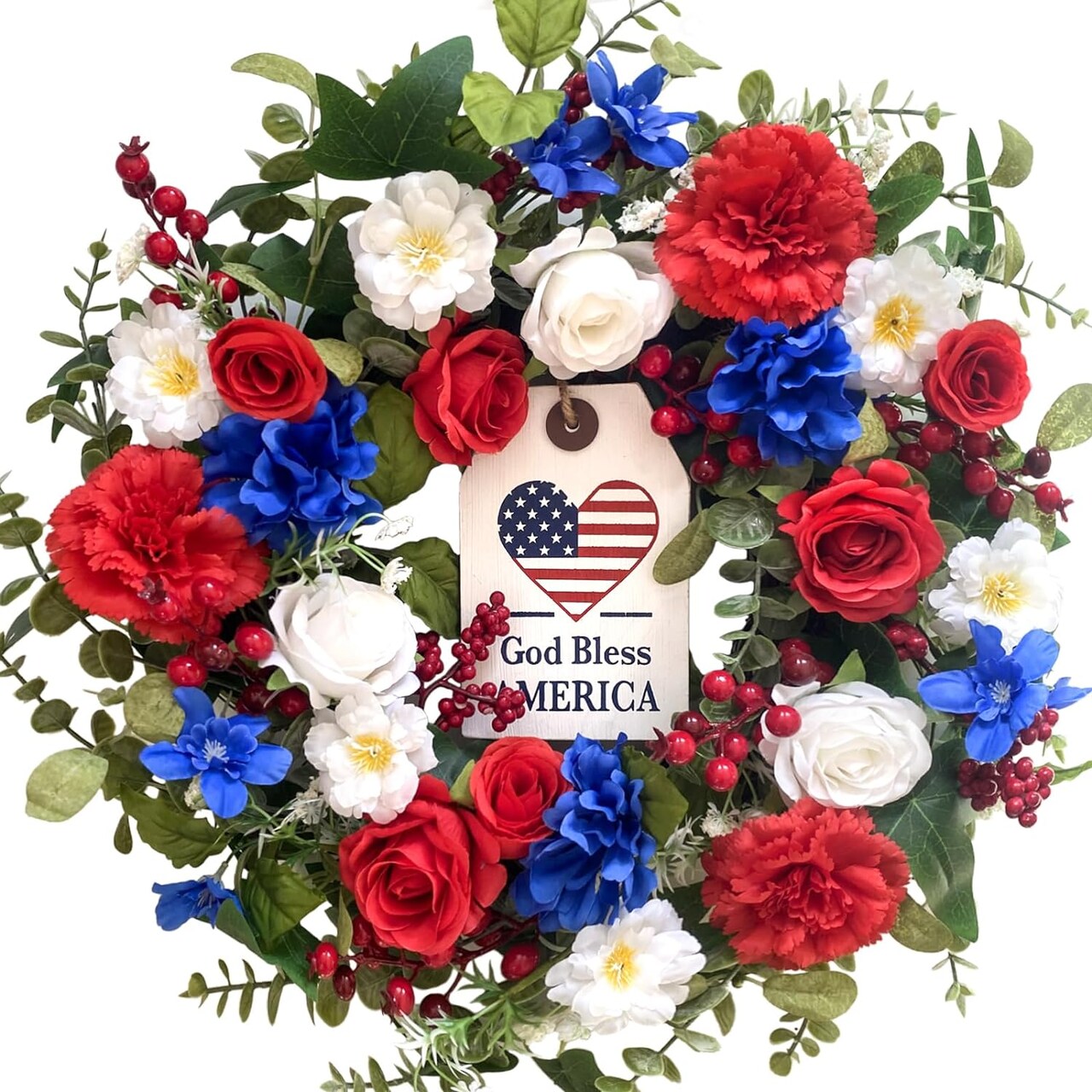 4th of July Wreath Patriotic Wreath Independence Day Wreath Front Door